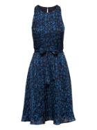 Banana Republic Womens Leopard Print Racer-neck Fit-and-flare Dress Leopard Print Size 8