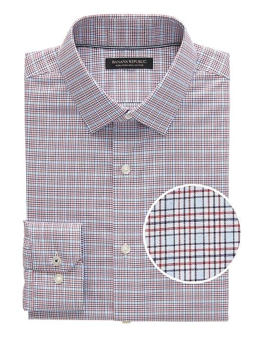 Banana Republic Camden Standard-fit Non-iron Check Dress Shirt