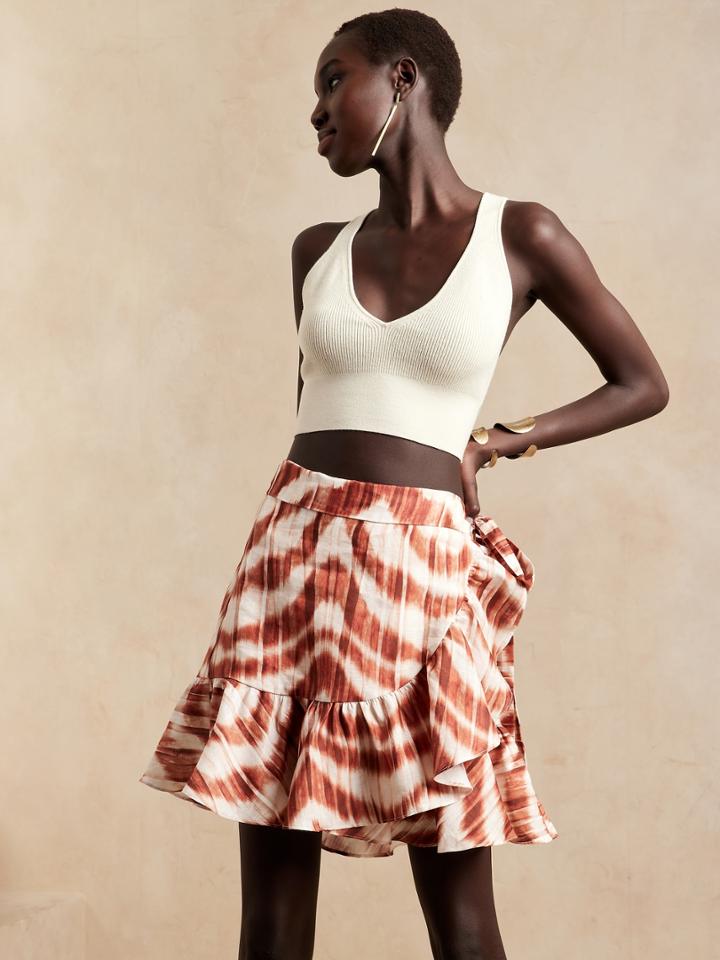 Linen Wrap Skirt