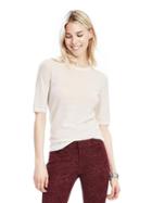 Banana Republic Womens Elbow Sleeve Featherweight Merino Wool Pullover Size L - Cocoon