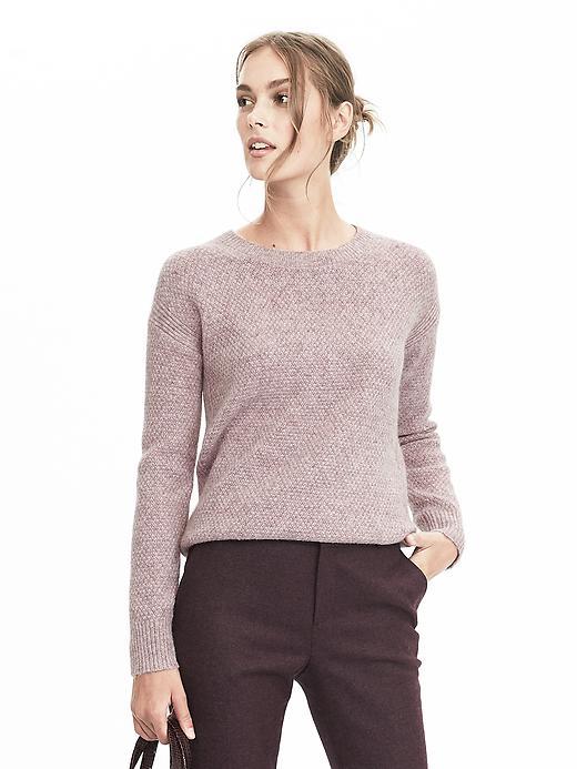 Banana Republic Womens Shine Crew Pullover Size L - Pink Reef