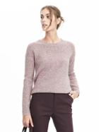 Banana Republic Womens Shine Crew Pullover Size L - Pink Reef