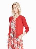 Banana Republic Womens Open Front Wool Cardigan Size L - Coral Glory