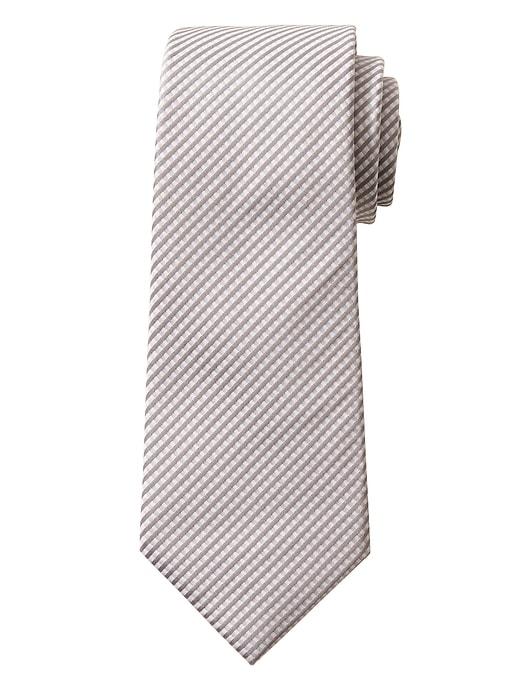 Banana Republic Mens Micro Gingham Nanotex Tie Khaki Size One Size