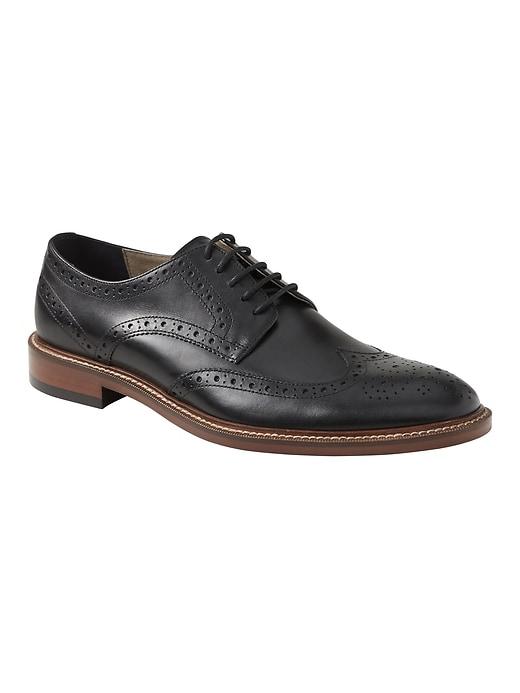 Banana Republic Mens Hadley Brogue Oxford Black Size 11