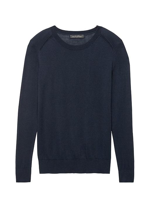 Banana Republic Womens Silk Cotton Crew-neck Sweater Navy Size M