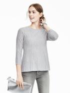 Banana Republic Womens Extra Fine Merino Wool Trapeze Pullover Size M - Smoky Gray