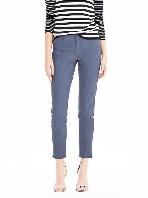 Banana Republic Womens Avery Fit Chambray Lightweight Wool Crop Size 0 Regular - Chambray