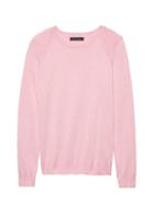Banana Republic Womens Silk Cotton Crew-neck Sweater Pink Heather Size Xs