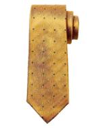 Banana Republic Mens Herringbone Dot Silk  Nanotex Tie Gold Size One Size