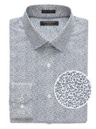 Banana Republic Mens Camden Standard-fit Non-iron Floral Shirt White Size L