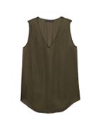 Banana Republic Soft Satin Pleated Drapey Tank