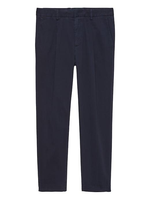 Banana Republic Mens Japan Online Exclusive Athletic Tapered Pleated Traveler Pant Navy Blue Size 32w