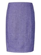 Banana Republic Womens Herringbone Paneled Pencil Skirt - Purple