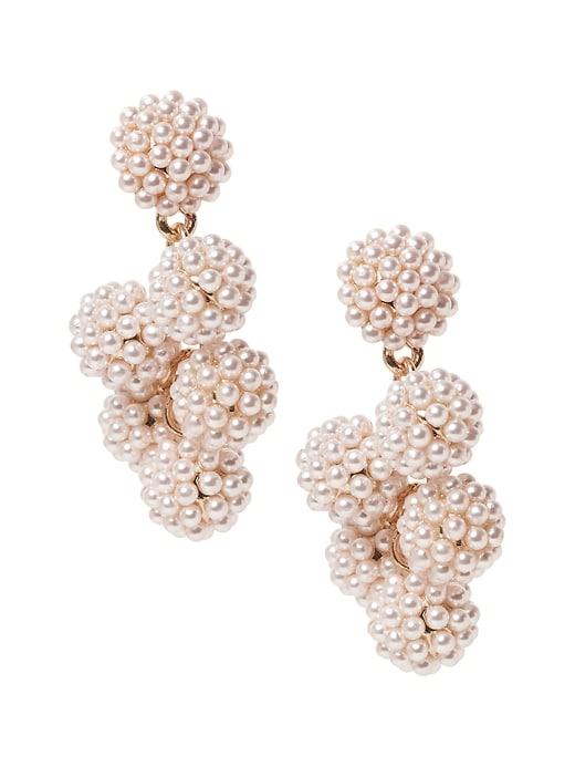 Banana Republic Womens Beaded Pearl Drop Earring Gold Size One Size