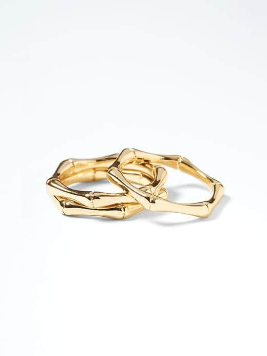Banana Republic Bamboo Stack Rings - Gold