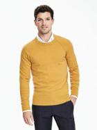 Banana Republic Merino Crew Neck Sweater Size L Tall - Honeycomb