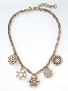 Banana Republic Pearl Cluster Statement Necklace - Gold
