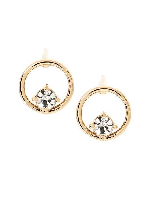 Banana Republic Womens Stone Ring Stud Earring Gold Size One Size