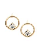 Banana Republic Womens Stone Ring Stud Earring Gold Size One Size
