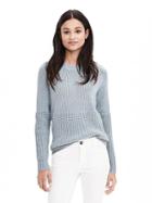 Banana Republic Womens Mixed Stitch High/low Sweater Pullover Size L - Light Blue