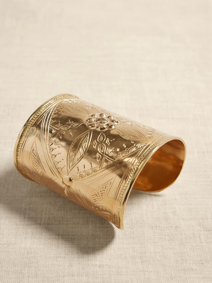 Flora Etched Cuff | Aureus + Argent