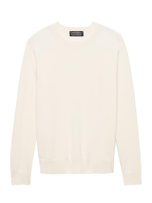 Banana Republic Mens Todd & Duncan Cashmere Crew-neck Sweater Cream Size L