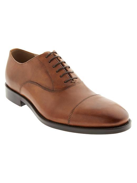 Banana Republic Mens Kevin Cap Toe Oxford Size 10 - Cognac