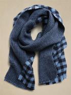 Reversible Plaid Wool Scarf