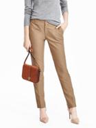 Banana Republic Womens Ryan Fit Flannel Pant Size 0 Regular - Camel