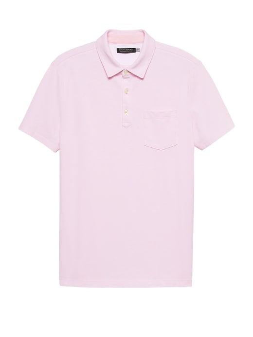 Banana Republic Mens Don';t-sweat-it Polo Shirt Wispy Pink Size Xxs