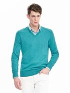 Banana Republic Mens Silk Linen Vee Pullover Size L Tall - Velvet Sofa