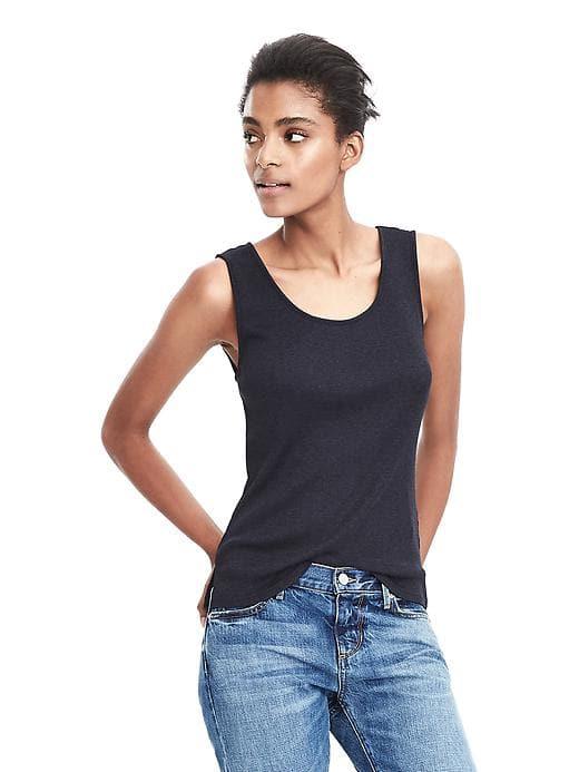 Banana Republic Womens Heritage Silk Modal Tank Top - Navy