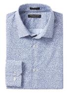 Banana Republic Mens Camden Standard Fit Supima Cotton Floral Shirt - Blue Porcelain