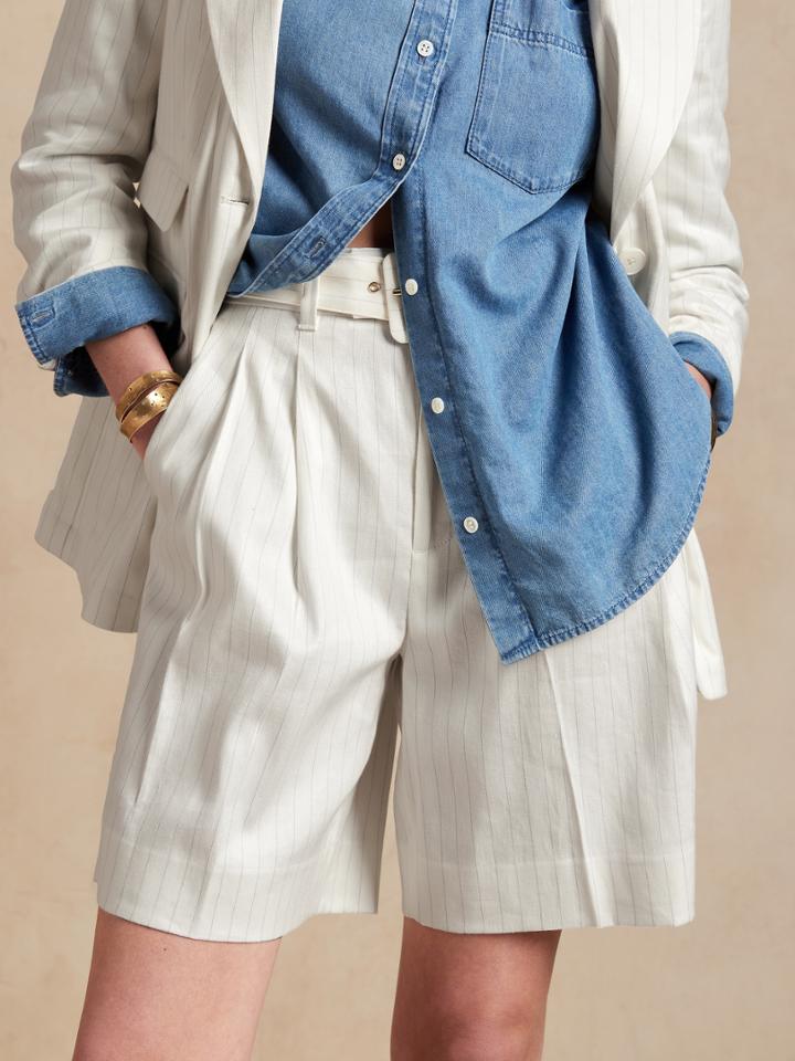 Pinstripe Bermuda Short
