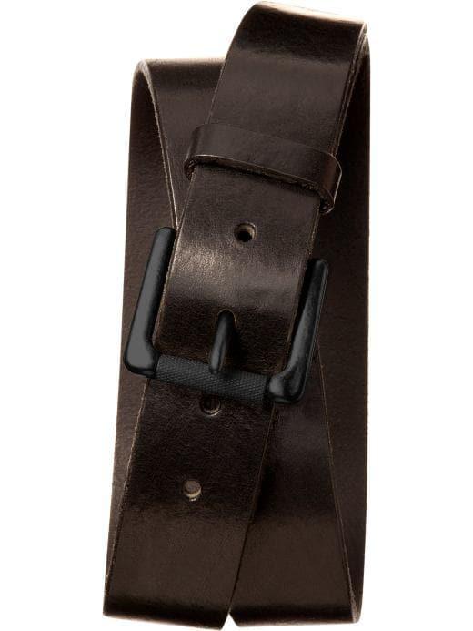 Banana Republic Mens Tumbled Italian Leather Belt Dark Brown Size 30