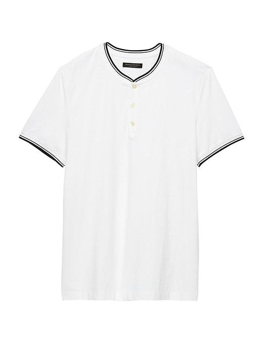 Banana Republic Mens Luxury-touch Henley White Size L
