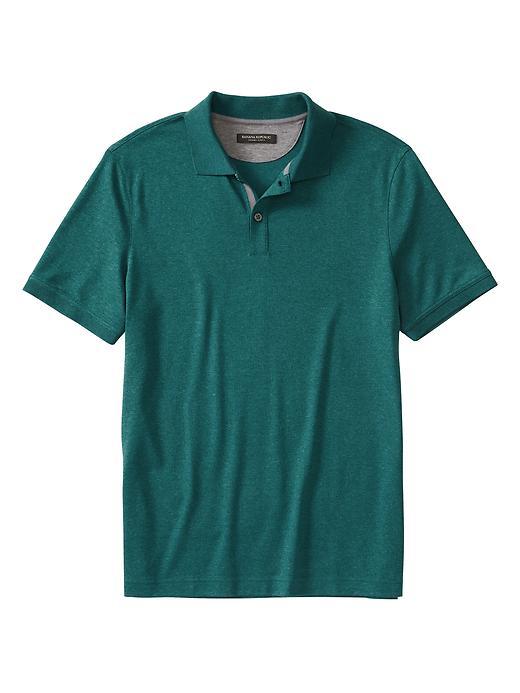 Banana Republic Mens Luxe Touch Polo Size L Tall - Dynasty Turquoise