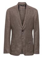 Banana Republic Mens Slim Brown Cotton-linen Blazer Brown Burlap Size 40