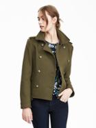 Banana Republic Womens Cropped Peacoat Size M - Dark Cypress