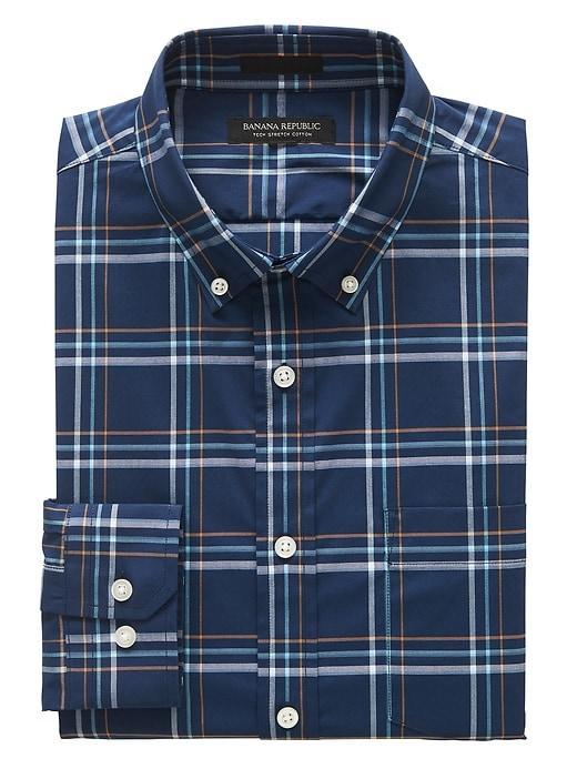 Banana Republic Slim-fit Tech-stretch Cotton Plaid Shirt