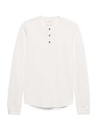 Banana Republic Mens Heritage Waffle-knit Henley T-shirt Gypsum White Size Xxs