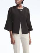 Banana Republic Womens Bell Sleeve Jacket - Black