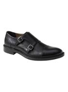 Banana Republic Mens Brock Double-monk Strap Oxford Black Size 12