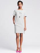 Banana Republic Textured Zip Shift Size 12 - White Marl