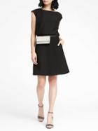 Banana Republic Womens Drape Back Dress Black Size 2