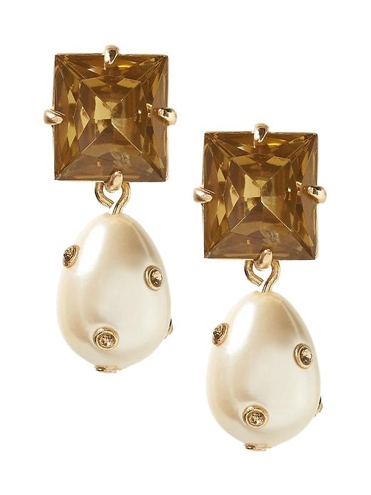 Banana Republic Womens Embellished Pearl Drop Earring Pearl Size One Size