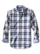 Banana Republic Mens Camden Fit Check Cotton Shirt Size L Tall - Radiance