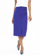 Banana Republic Womens Sloan Fit Vented Pencil Skirt Size 0 - Royal Violet