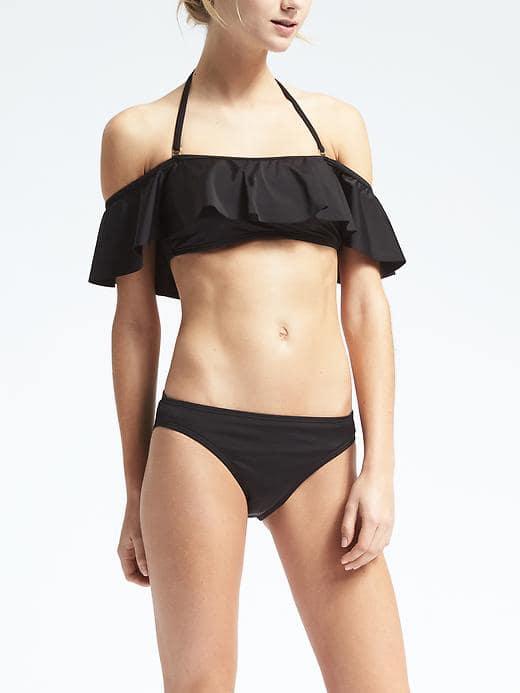 Banana Republic Womens Off Shoulder Bikini Top - Black